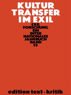 cover image of Kulturtransfer im Exil